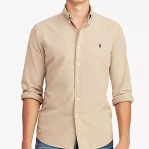 Ralph Lauren men’s beige button down shirt